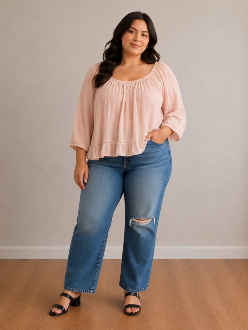Sonoma 3/4 Sleeve Top Women's XL